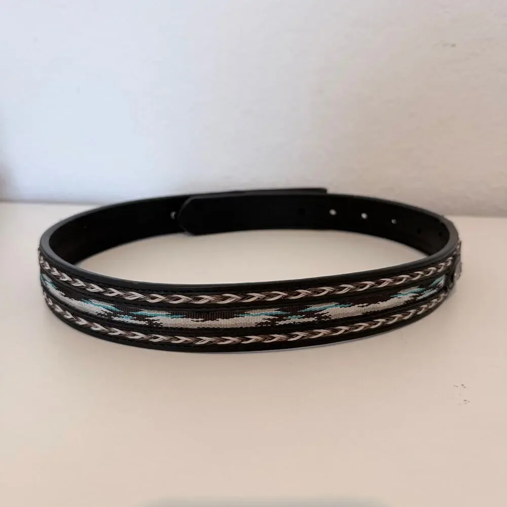 Cody James Boys Western Belt Size 26 Southwestern Leather Strap No Buckle